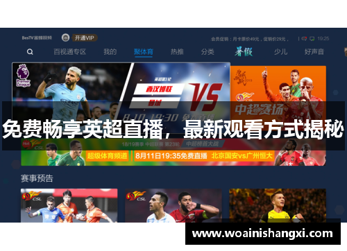 免费畅享英超直播，最新观看方式揭秘